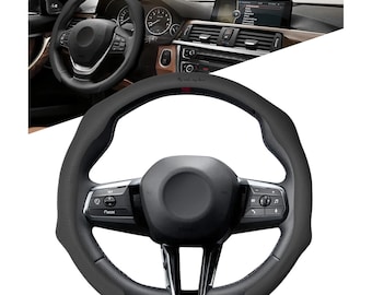 Personalized Nappa Leather Steering Wheel Cover, Universal Fit, Custom Car Decor
