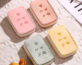 Personalized HandSewn Matte wax leather for Land Rover 5 Button Key Fob Cover Car Key Case for Range Rover Evoque Sport Key Chains