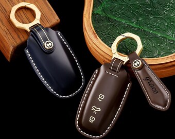 Bespoke leather Car Key Fob Cover for Audi A3 A6 A7 A8 E-Tron S3 S6 RS6 S7 RS7 Q7 SQ7 Q8 SQ8 Great personalized gift