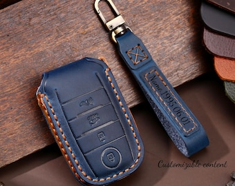Personalized handmade genuine leather key fob cover For Kia Optima Soul Sportage Sorento Forte NIRO (3,4,6 Buttons)