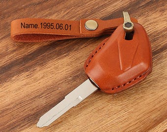 Handtailor Personalized Genuine Leather Suitable for Kawasaki motorcycle key cases Z1000, Z900, ZX6R/10R, Ninja 400, Z400, Little Vulcan 650