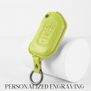Custodia per chiave Jeep a 4 pulsanti, personalizzata e cucita a mano in pelle di capra, per Wrangler, Gladiator, Grand Cherokee e Compass.