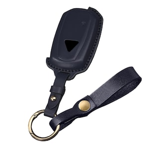 Funda para llave de motocicleta Triumph Speed Triple Rocket 3 Tiger, de cuero genuino cosida a mano y personalizada. Azul