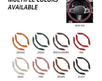 Personalized Suede material Steering Wheel Cover, Universal Fit, Custom Car decoration -3 slices