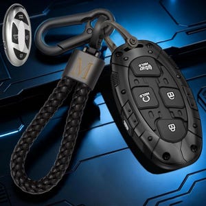 Personalized Mecha Metal Car Key Cover for Hyundai Ioniq 6 Kona Elantra Sonata Santa Fe Tucson Palisade for Hyundai Key Case Key Chains