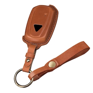 Funda para llave de motocicleta Triumph Speed Triple Rocket 3 Tiger, de cuero genuino cosida a mano y personalizada. Marrón