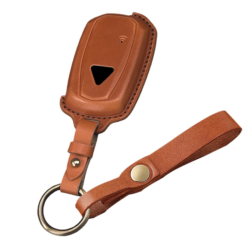 Funda para llave de motocicleta Triumph Speed Triple Rocket 3 Tiger, de cuero genuino cosida a mano y personalizada. Marrón