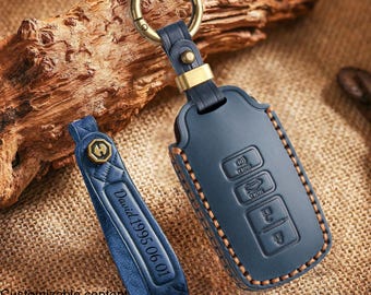 Zinc Alloy Leather Remote Key Cover Fob Case For Toyota 4 Runner Tundra Tacoma - View #8
