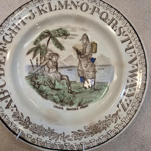 Vintage Childs Alphabet Plate - Etsy
