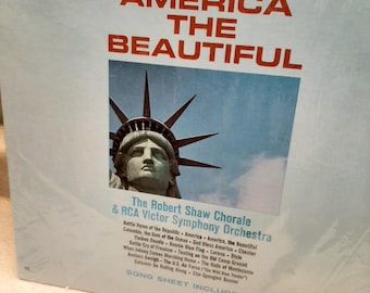 Vintage Vinyl Schallplatte Album „America the Beautiful“ von RobertShaw Chorale & RCA Victor Symfonieorchester