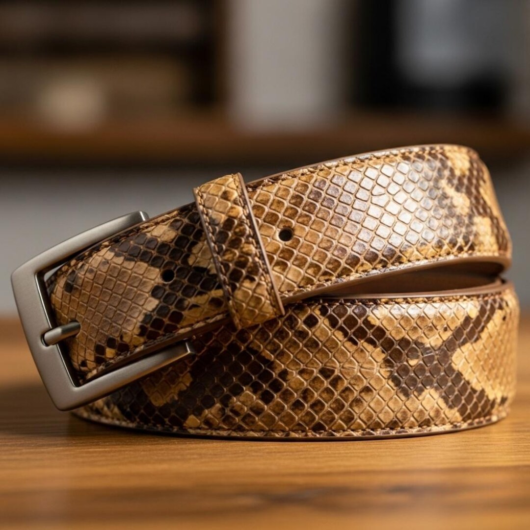 Handcrafted Genuine Snake Skin Leather Belt: Exotic Men's Accessory - Etsy
