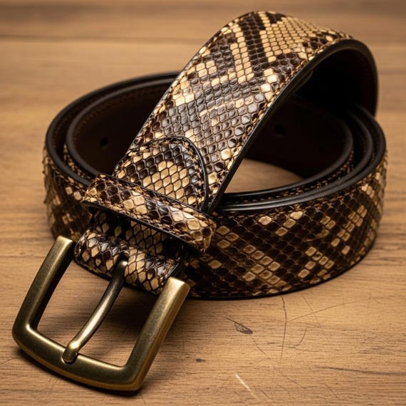 Handmade Snake Skin Belt: Exotic Leather, Custom Sized - Etsy display picture 3
