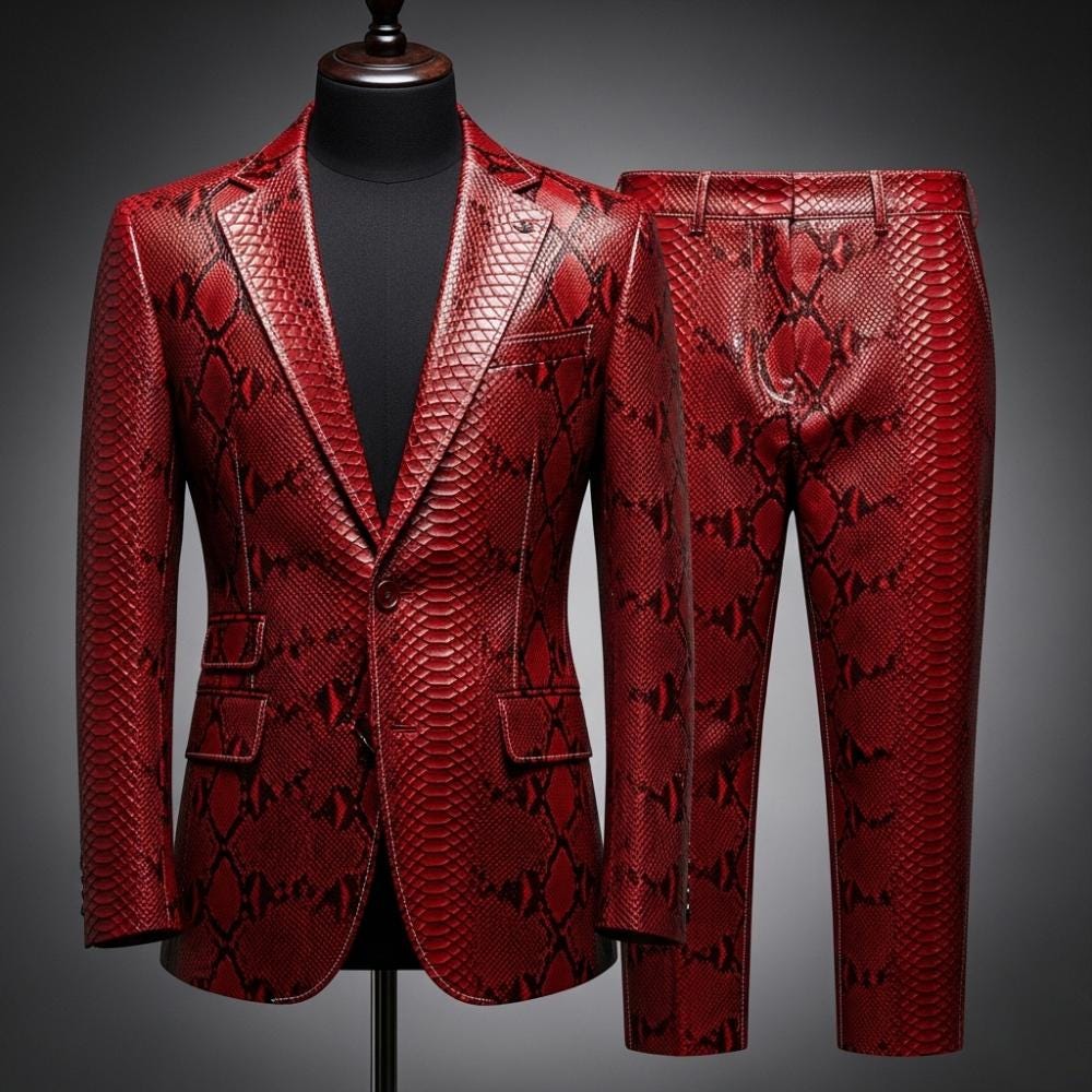 Mens Snakeskin Pants