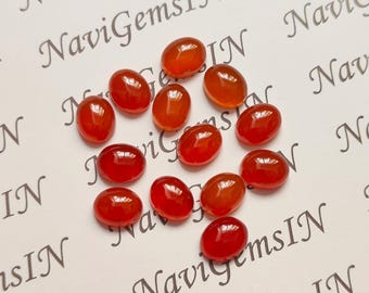 Natural Carnelian Oval Cabochon Gemstone (2x3 to 15x20 MM)