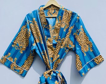 Batas de algodón unisex / Batas para mujer / Batas de fiesta / Batas bohemias e hippies / Batas de manga larga / Batas de dama de honor / Regalo para ella