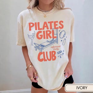 Pilates-tröja för dagliga Pilates-tröjor, Pilates-tjejklubbtröja, rolig Pilates-present, gymflicka i komfortfärger, Pilates-älskare i Reformer-stil bild 3