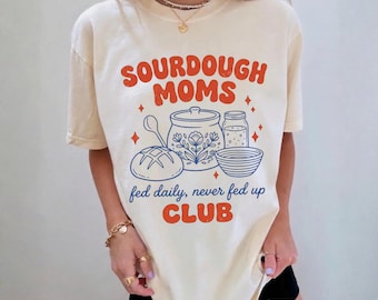 Surdegsmamma-tröja, rolig bagare-present, surdegsmammas klubb-tröja, komfortfärger brödälskare, present till bagare, surdegsstartare-tröja