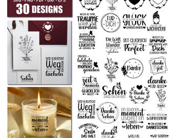 German Plotter Svg Bundle, German Thank You Svg, German Saying Svg, German Quotes Svg, Best Friends Svg, Modern German Svg, Gift