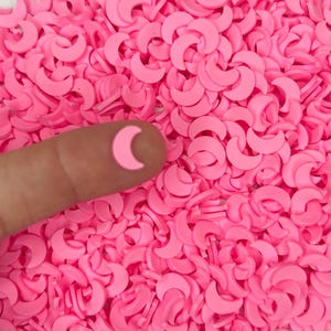 Fatias de argila de Halloween da Bruxa da Lua Rosa, granulados Fimo para slime, copo, granulados para artesanato, artesanato em resina, materiais de arte, globo de neve, arte em unhas