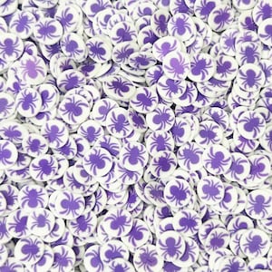 Halloween Clay Slices Spider Dracula - Slime & Craft Supplies Sprinkles for Slime, Tumbler, Resin Craft, Art Supplies, Snowglobe, Nail Art