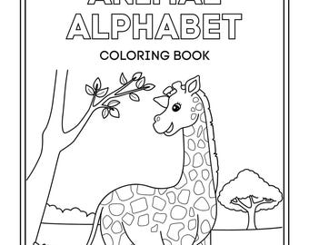 Alphabet Animal Coloring Book | Printable Digital Download | ABC Learning Fun for Kids