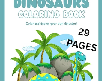 Digitaal dinosauruskleurboek | Leuke afdrukbare pagina's voor kinderen