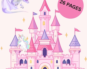 Märchen Malbuch | Druckbare Digitaler Download | Magische Fantasieseiten für Kinder & Erwachsene