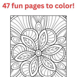 Livro de colorir mandala para adultos | Download digital para impressão | Páginas relaxantes para aliviar o estresse