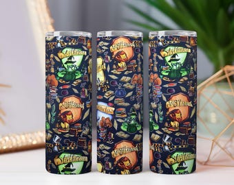 Paquete de 2 vasos de mago PNG: Diseño de escuela de magia (20 oz/30 oz) (Descarga digital)