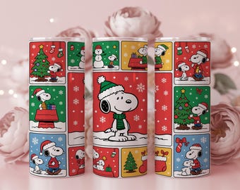 Envoltorio navideño de perro de dibujos animados: Diseño navideño (PNG)