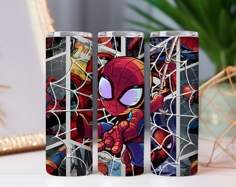 Envoltura para vaso con dibujos animados: descarga digital PNG de 20 oz