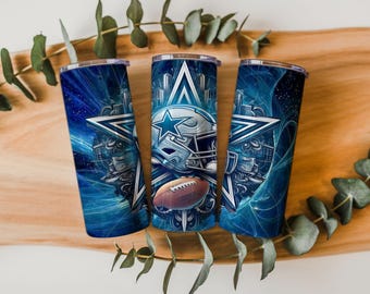 Envoltura de vaso de los Cowboys futuristas: casco de fútbol americano de ciencia ficción neón PNG