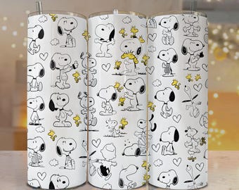 Emballage de gobelet pour chien en dessin animé – 20 oz 30 oz sublimation (téléchargement numérique)