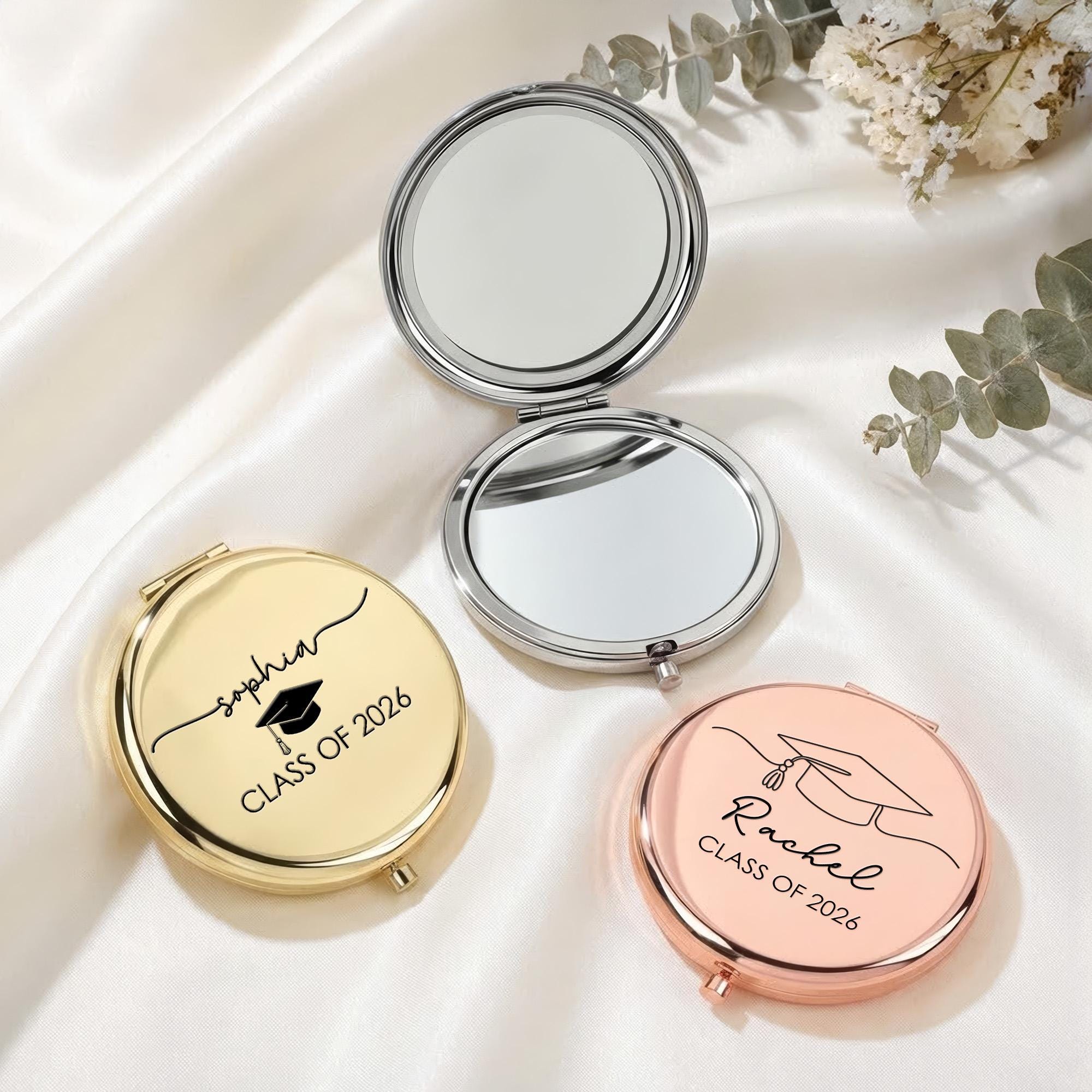 Personalized Graduation Compact Mirror, Custom Name Makeup Mirror ...