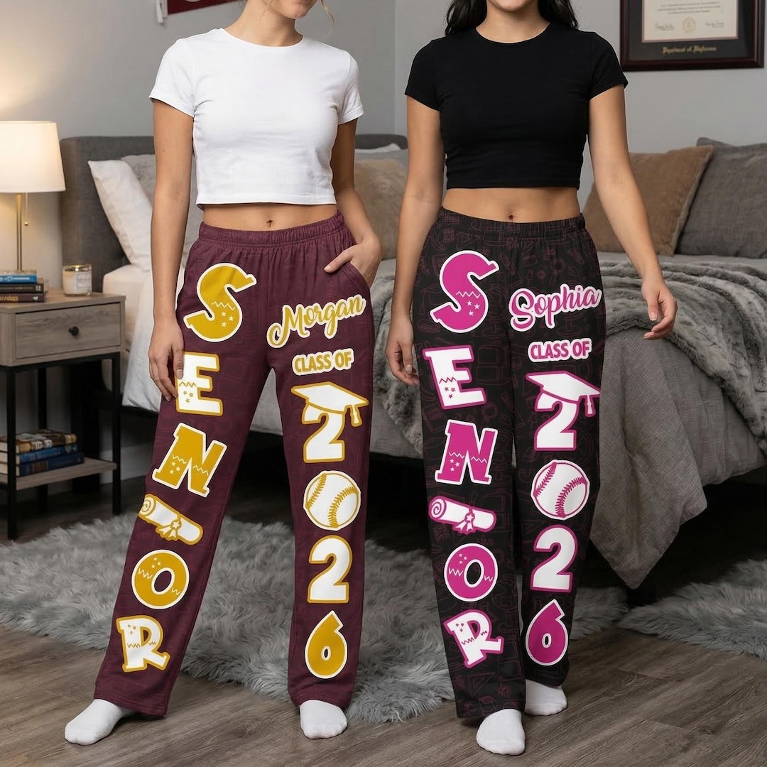 Pyjamas College Senior High School College Personalized Sweatpants, Class of 2026 ...