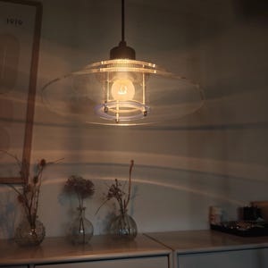 Danish Modern Plexiglass Space Lamp - Handmade 70s Design