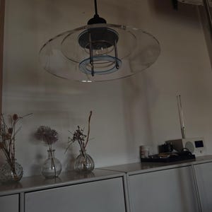 Modern Danish Design Space Lamp Small 29 cm Handmade in Plexiglass in Denmark in the 70s