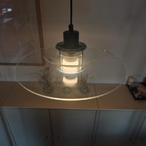 Modern Danish Design Space Lamp Small 38 cm Handmade in Plexiglass in Denmark in the 70s