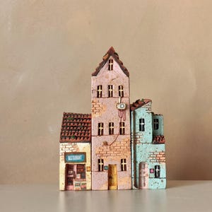 Hand-Painted Miniature Houses – Ceramic Collectible Home Art