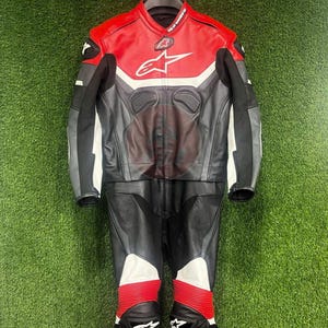 Alpinestars Motorbike Suit-Genuine Leather Racing Suit for Men- Alpine stars Motorbike Leather Suit- CE Approved Leather Motorbike Suit