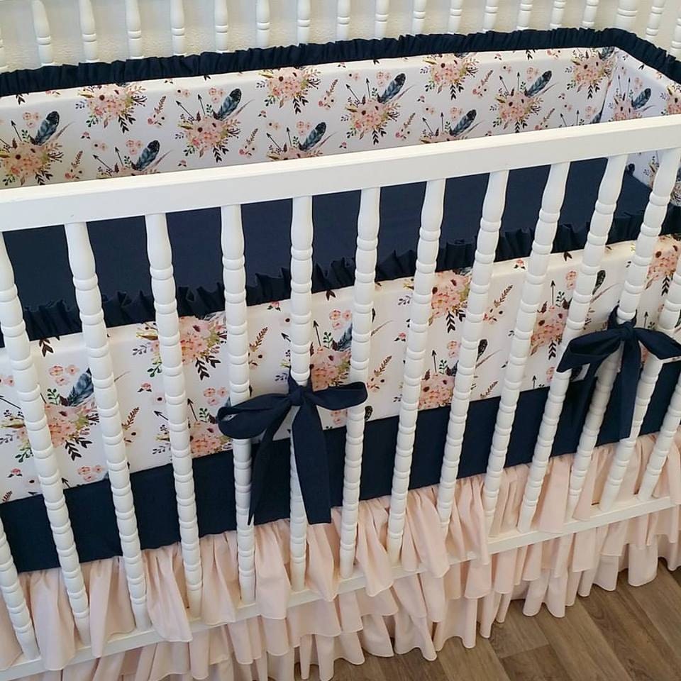 Girl Crib Bedding Boho Baby Bedding MADE TO ORDER Custom Etsy