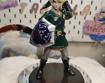 Figura do Link de The Legend of Zelda – Colecionável Pintada à Mão (16 cm e 6,3 pol.)