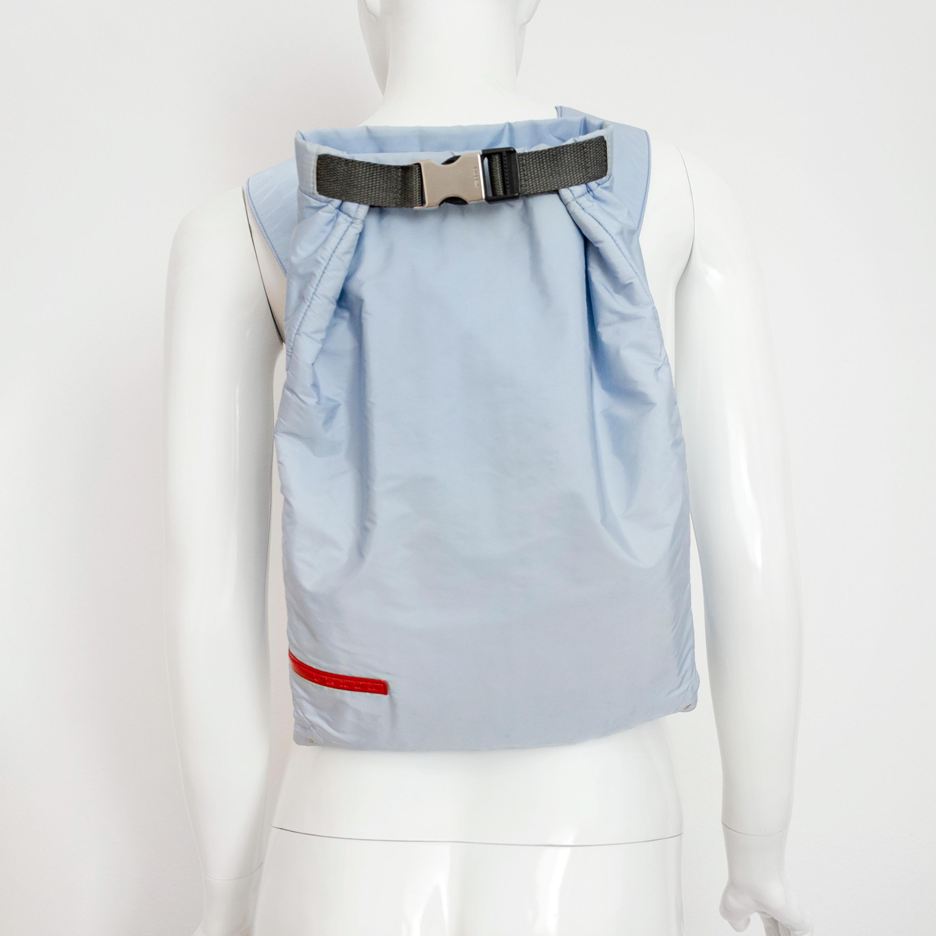 PRADA 1999 ベルト ウールジャケット vintage archive Prada Vintage Archive Fall 1994 Black Nylon Zipper Multi Pocket
