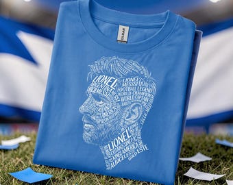 Lionel Messi T-Shirts, World Cup 2026 Fan Apparel, Football Legend Art Tee, Soccer Icon Gift, GOAT Footballer Sketch Top