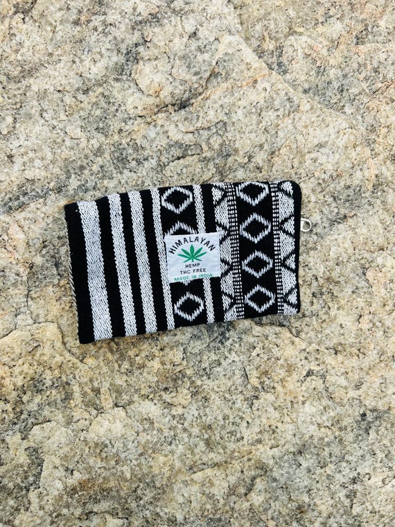 Cotton hemp tobacco pouch Hemp small purse Boho tobacco case hemp small  tobacco accessory organizer Hippe hemp small pouch