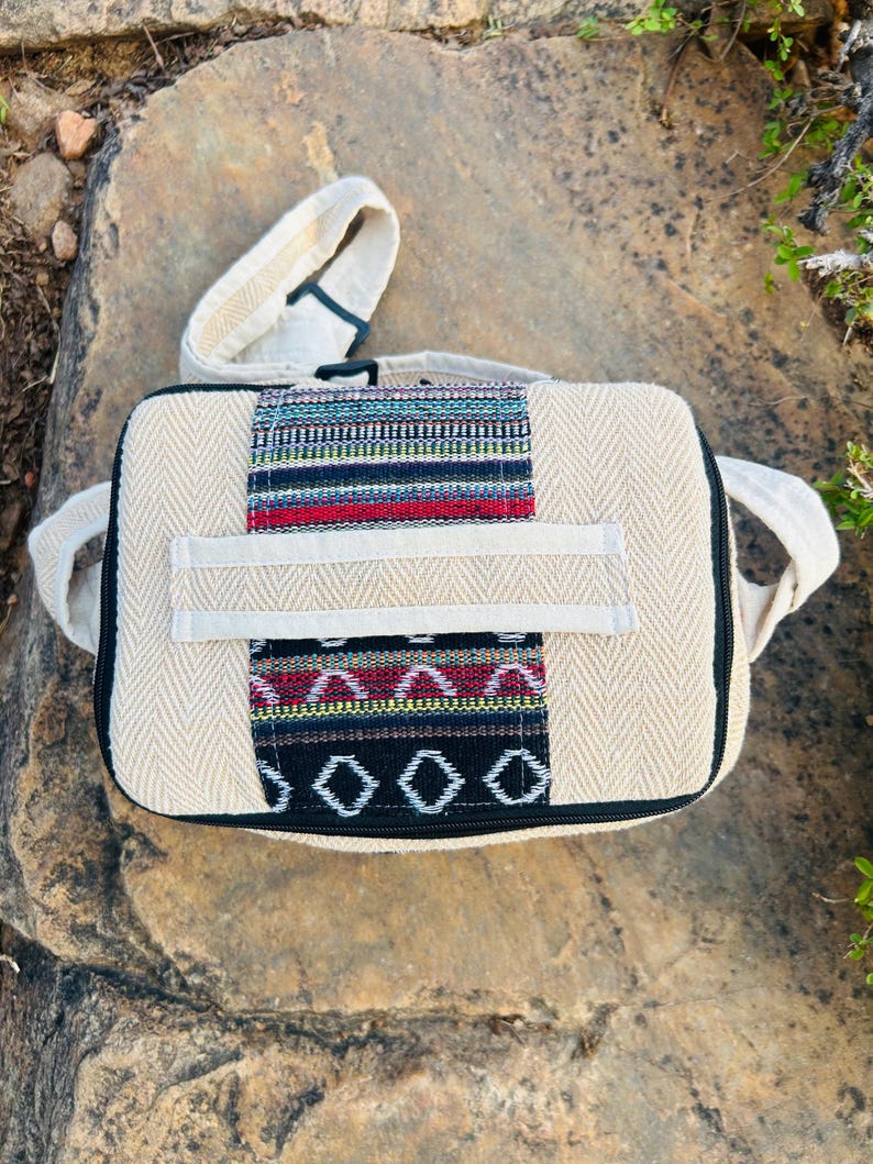 Mochila para almuerzo de cáñamo y algodón, fiambrera de cáñamo, bolsa térmica para almuerzo de cáñamo, bolsa ligera para viaje, bolsa para almuerzo de uso diario imagen 15