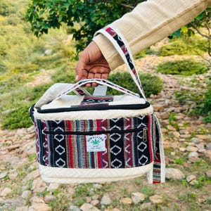 hemp insulated lunch box bag