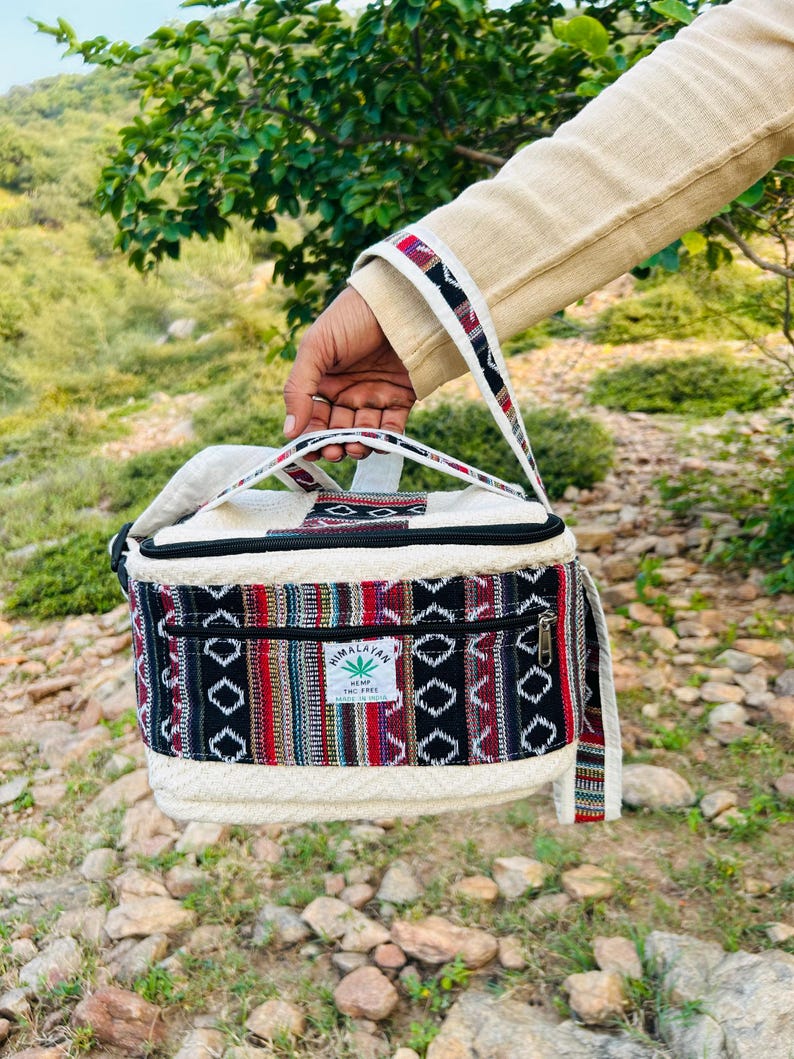 hemp insulated lunch box bag