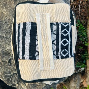Mochila para almuerzo de cáñamo y algodón, fiambrera de cáñamo, bolsa térmica para almuerzo de cáñamo, bolsa ligera para viaje, bolsa para almuerzo de uso diario imagen 12