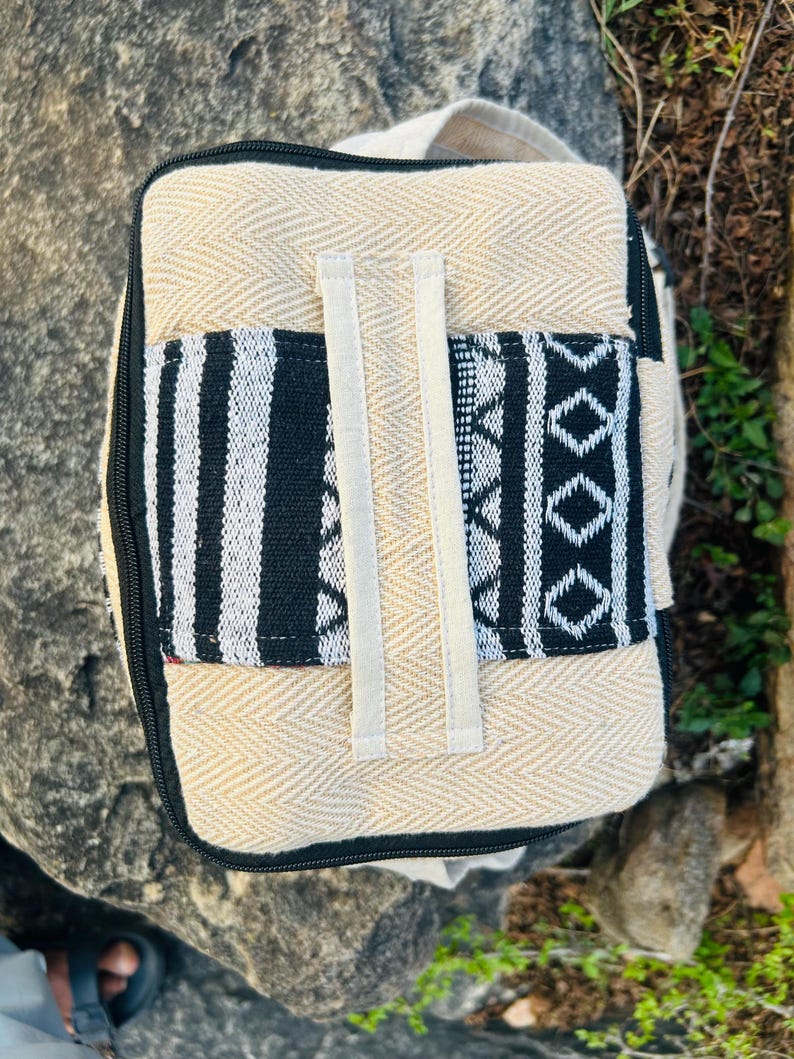 Mochila para almuerzo de cáñamo y algodón, fiambrera de cáñamo, bolsa térmica para almuerzo de cáñamo, bolsa ligera para viaje, bolsa para almuerzo de uso diario imagen 12